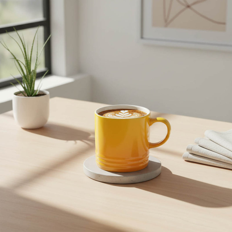 Stoneware Coffee Mug, Yellow