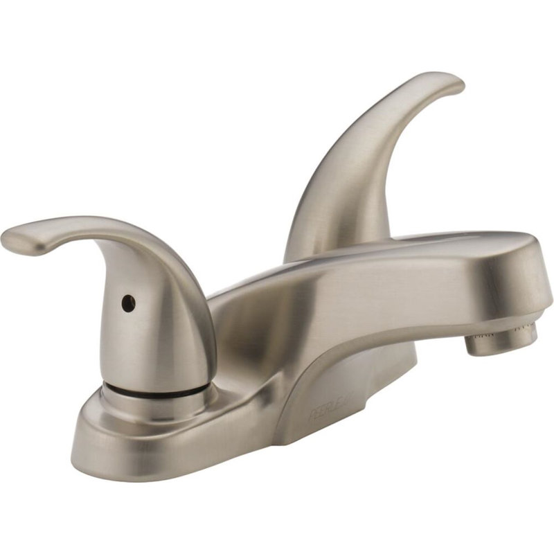 Choice 2-handle Bathroom Faucet with Drain Assembly, Brushed Nickel, Plastic