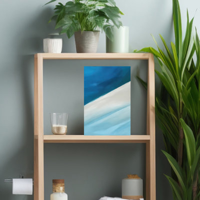 «Serene Ocean Beach», art mural paisible et paisible