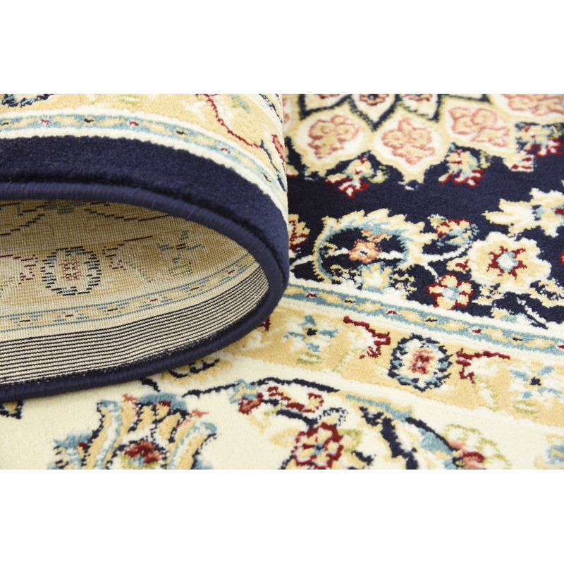 Tapis oriental bleu marine Jackson, Rectangle 5 pi 1 po x 8 pi