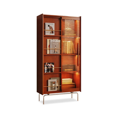 Middle-aged color Solid  Wood Display Cases