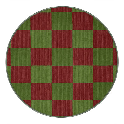 Machine Washable Botanical Brown Area Rug