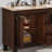 Camilo 55 " W Freestanding Standard Free Standing Single Double Vanity Bathroom Vanity With Travertine Top