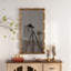 Miroir mural doré de style bambou, cadre texturé pour le salon / la chambre à coucher / le vestibule
