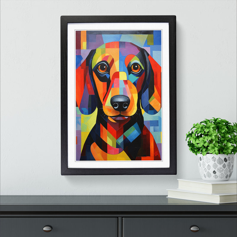 Single Picture Frame Print on Wood, Black Framed, 46cm H x 34cm W