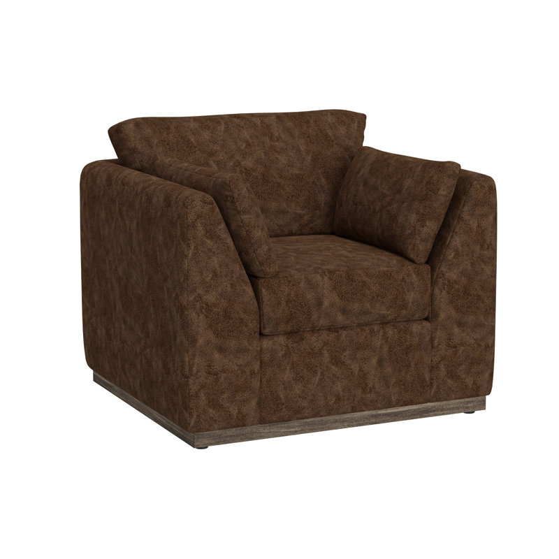 Fauteuil de 43 po de largeur, Similicuir hickory