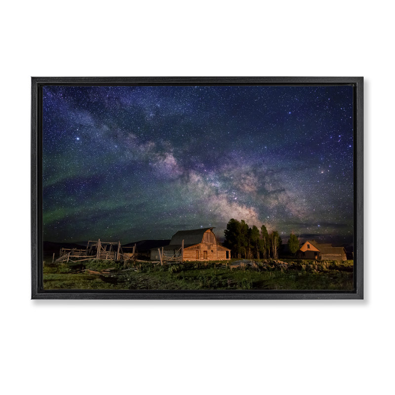 Cadre flottant Nebula Sky, Cadre flottant noir de jais, H 21 po x l 31 po