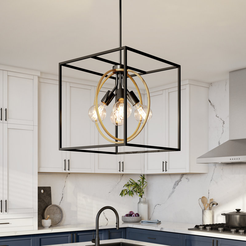 Sayonara 4 - Light Matte Black Cluster Pendant