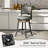 Swivel Bar Stools Set Of 2 With Soft-Padded Back And Seat