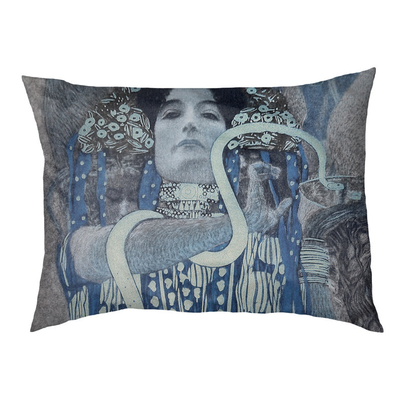Coussin Carlile Hygeia, Petit (l 29,5 po x P 19,5 po x H 2,5 po), Bleu / Gris