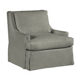 Royce 35" Wide Linen Slipcovered Armchair