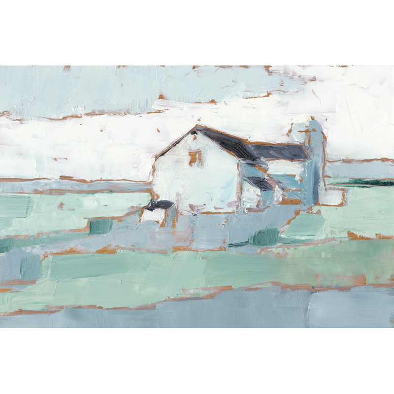 Farm Ridge I by Ethan Harper - Wrapped Canvas Painting, 30cm H x 46cm W