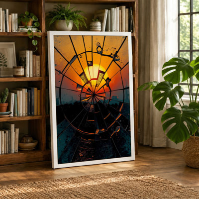 Balloon at Dawn Modern - Wrapped Canvas