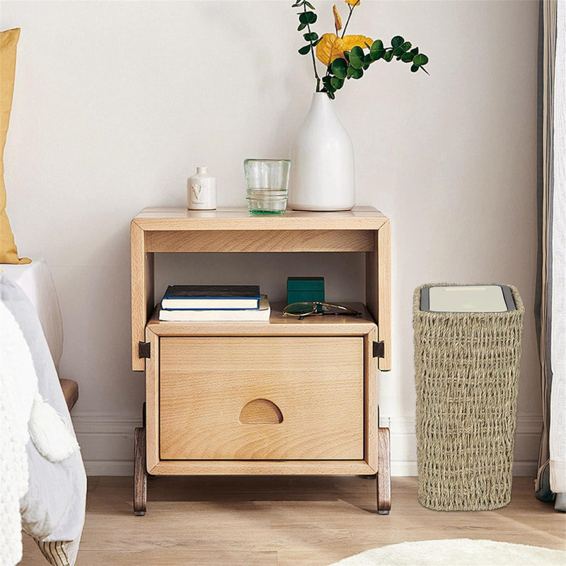 Poubelle avec couvercle Boho