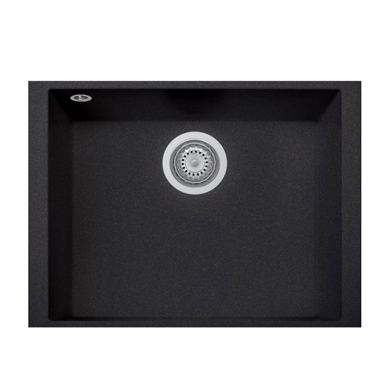 Belfry Kitchen Bo 450mm W Single Bowl Granite Kitchen Sink with 1 Faucet Hole