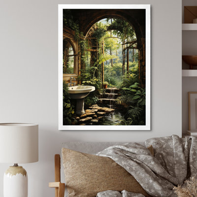 Hise Bathroom Natures Retreat II, reproduction d'art sur toile