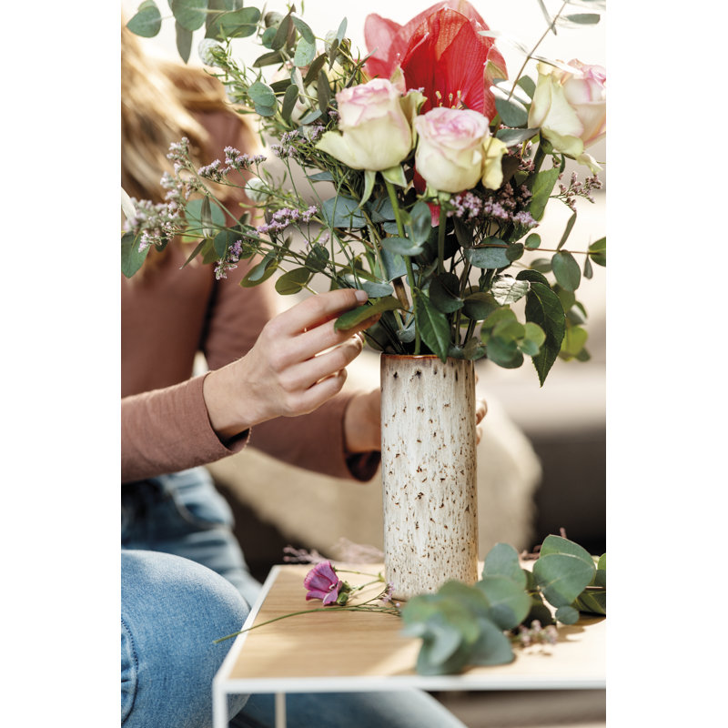 like. by Villeroy & Boch Lave Home Cylindrical Vase, 3 x 8 in, Beige