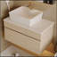Petit meuble-lavabo flottant simple 31,5 pouces avec lavabo