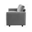 4 modulaires en velours côtelé gris, style minimaliste moderne, tissu doux, structure, pour 2 sièges à la maison, salon approprié