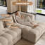 2 - Piece Upholstered Boneless Tufted Sectional Sofa Compression Sofa and Chaise-795509784-783942677