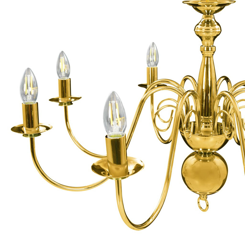 Adamski 8 - Light Chandelier Pendant, Gold
