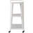 Industrial 3-Tiered White Dining Cart With Swivel Wheels And Long - Lasting Metal Combination For Kitchen Use, 33.7"H X 23.8"W 13.8", Assembly Needed All Frame, 33.7" Height, 23.8" Width, 13.8" Depth,