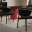 Ensemble de table de salle à manger rectangulaire moderne rouge et noir-112775419-112775414