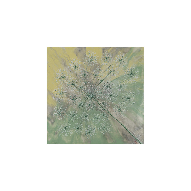"Pastel Breeze" Canvas Wall Art, 12" H x 12" W, Black Floater Framed