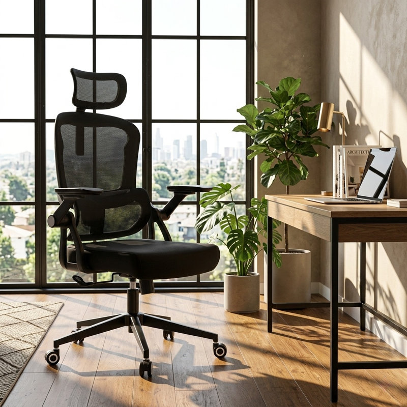 Heavy Duty Ergonomic Desk Office Chair, High Back Home Computer Chair With Headrest  And Adjustable Swivel 3D Armrests For Comfort  Adjustable Lumbar Supports Up To 350Lbs