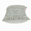 Coussin lombaire 14 "x 24" en lin beige et vert avec broderie