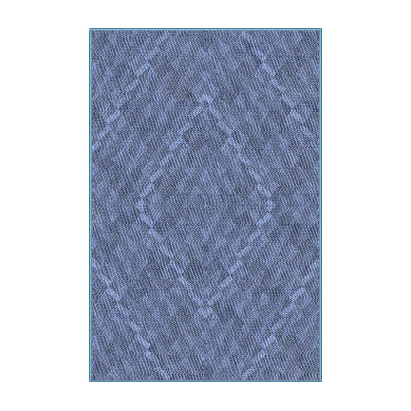 Tapis géométrique bleu clair, Rectangle 8 pi x 12 pi