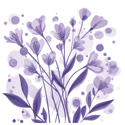 Édredon mauve à fleurs florales