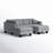 Azruddin Reversible Sectional Sofa with Storage Ottoman