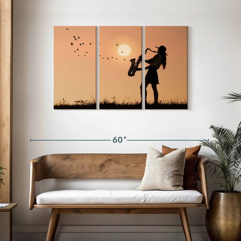 Abarca Woman Saxophone Player, 28" H x 45" W