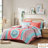 Soft Coral Medallion Bedding With Sheets - Full Machine Washable Comforter And Sheet