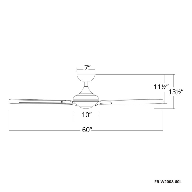 60 Mykonos 5 - Blade Smart Ceiling Fan with LED Light Kit and Remote Control Included, Works With Alexa and iOS or Android App