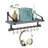 Capo Rustic Wood Kitchen Spice Rack with Towel Bar and 8 Removable Hooks-388082232