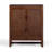 Modern Boho Accent Storage Cabinet with 2 Rattan Inlay Doors, Adjustable Shelves & Solid Wood Frame-118226005