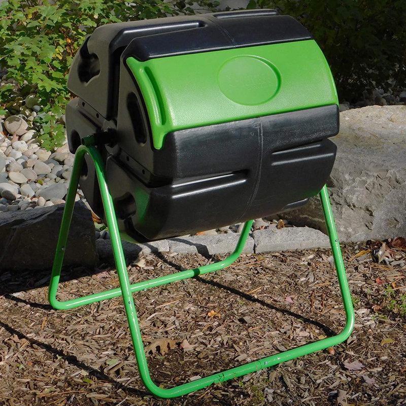 37 Gallons Plastic Outdoor Tumbler Composter with Latching Lid