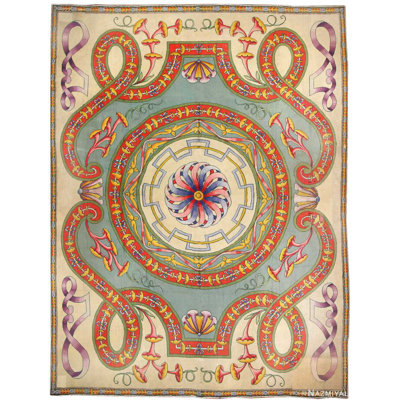 Très grand tapis art déco espagnol