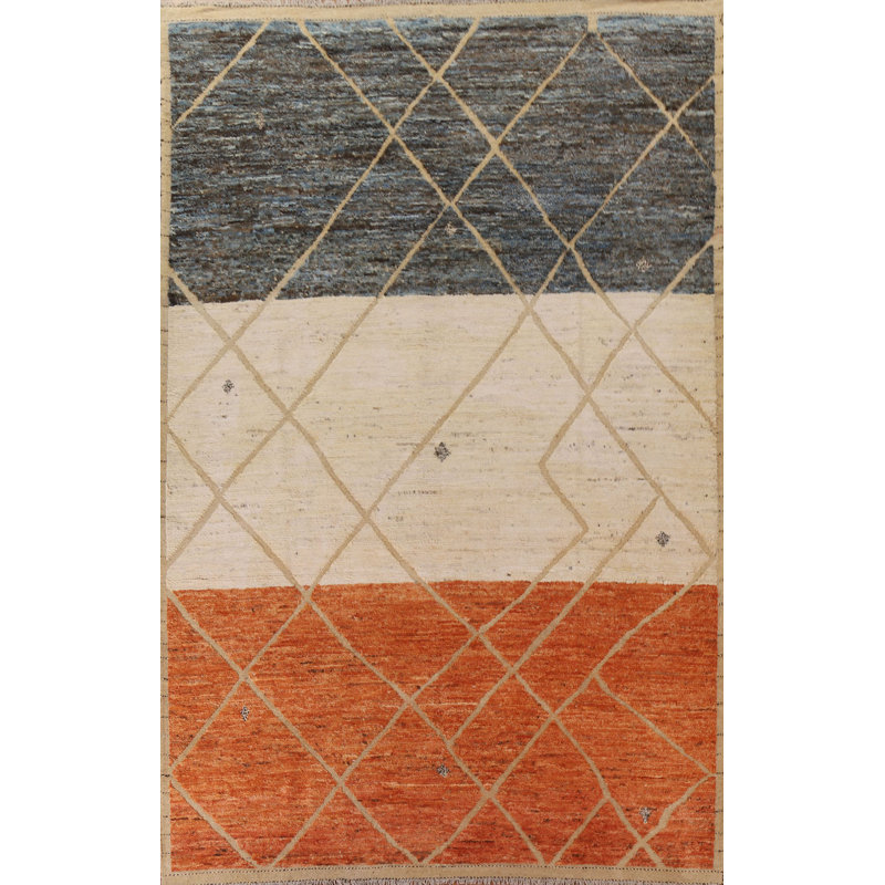 Tapis marocain Trellis noué à la main 10 x 14 po