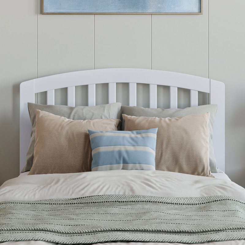 Lamari Solid Wood Platform Bed with Footboard & Roll Out Trundle Bed, Twin XL, White
