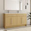 Meuble-lavabo double 60 po avec comptoir en résine 60 po-135878961