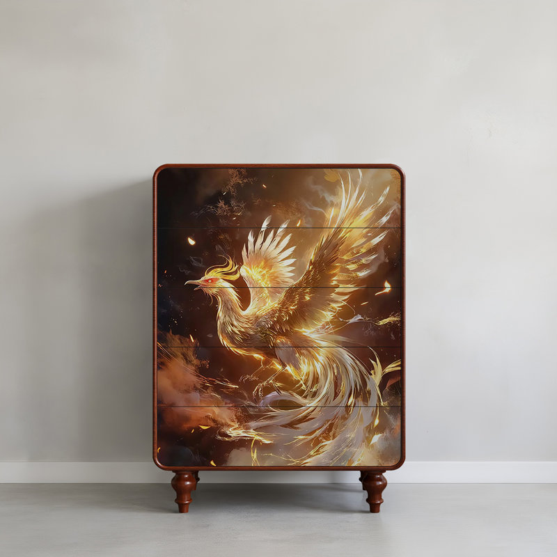 Armoire décorative à cinq tiroirs