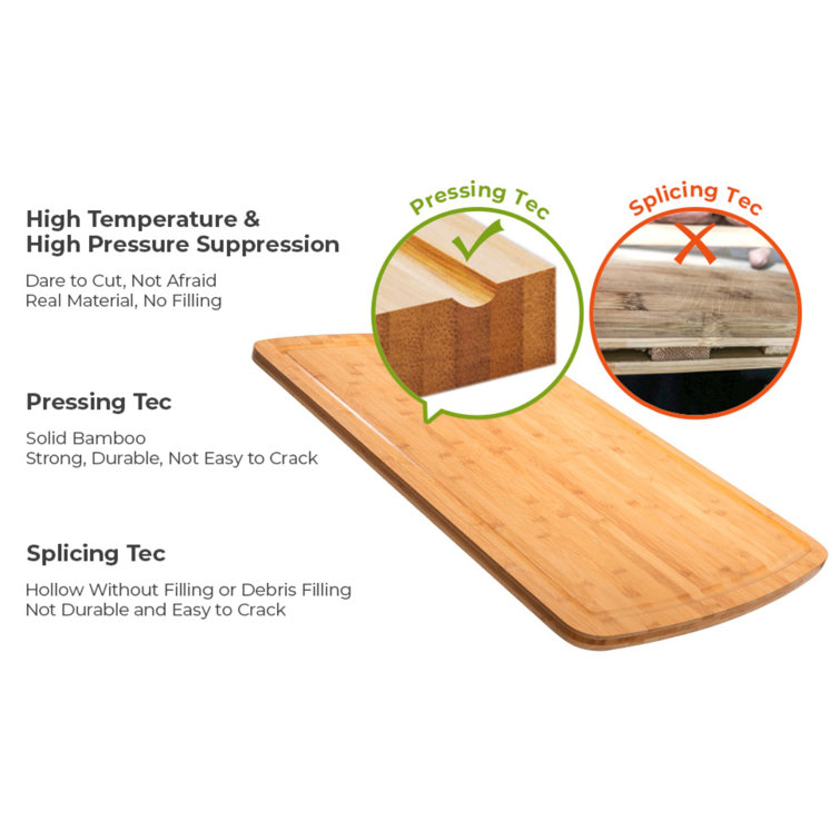 Melissa 30 X 20 Inch XXXL Bamboo Cutting Board, Kitchen Chopping Boards  With Juice Groove