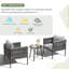 Ensemble de conversation pour 2 personnes avec coussins et table