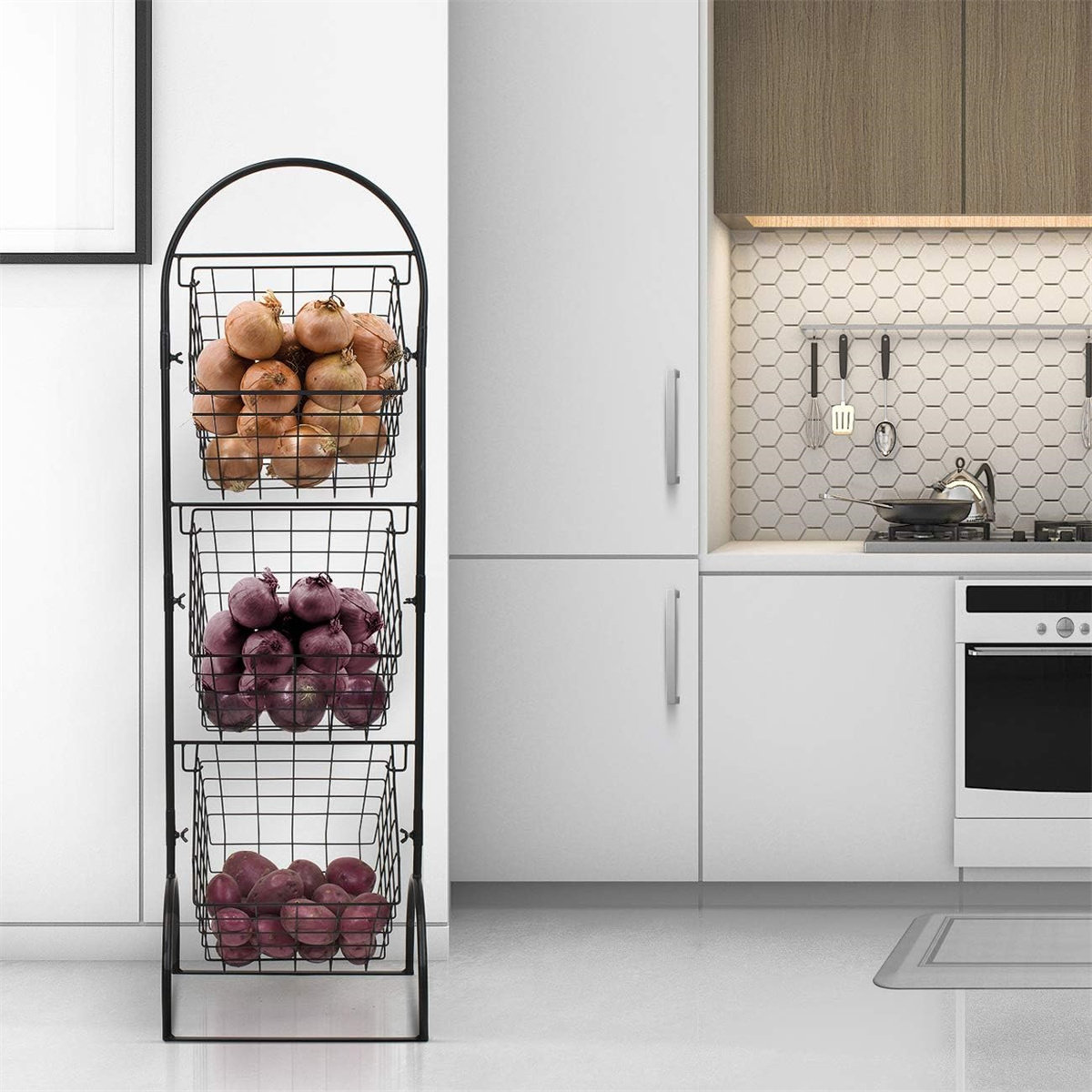 Metal/Wire Fruit Basket Kitchen Wildon Home