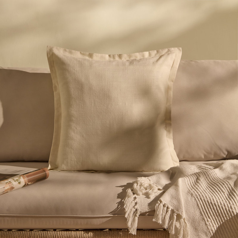 Indoor / Outdoor Square Cushion Cover, Ivory