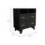Commode 2 tiroirs 2 tablettes Wengé-1488891033