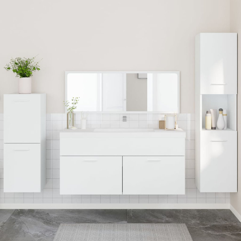 Britteni Bathroom Storage Furniture Set, White